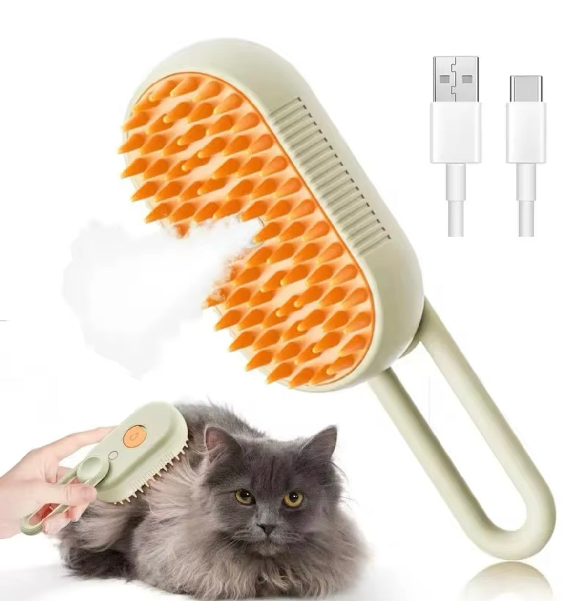 Brumo — La Brosse Vapeur anti-poils pour chats et chiens